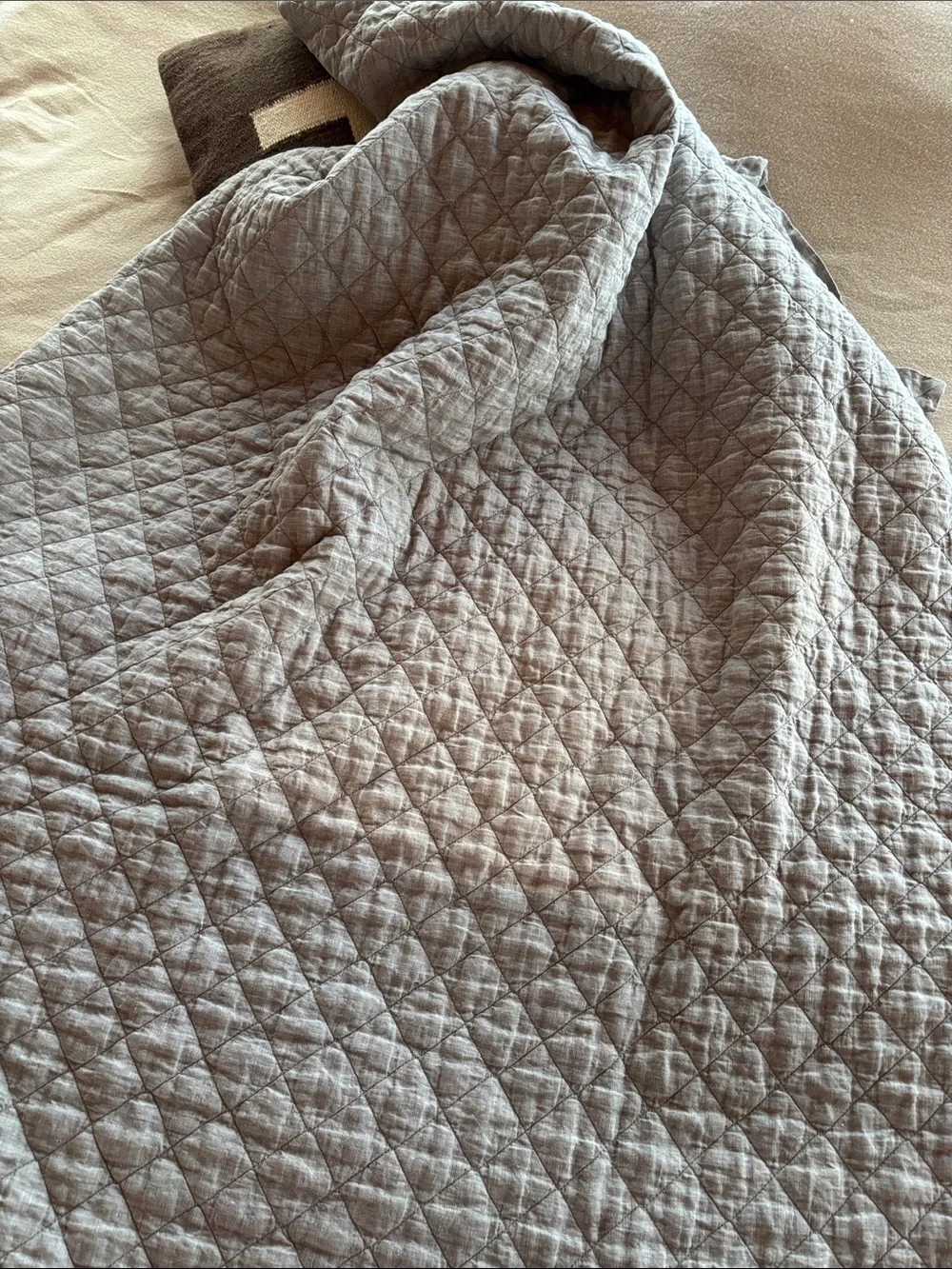 Pottery Barn Linen Quilt and Sham